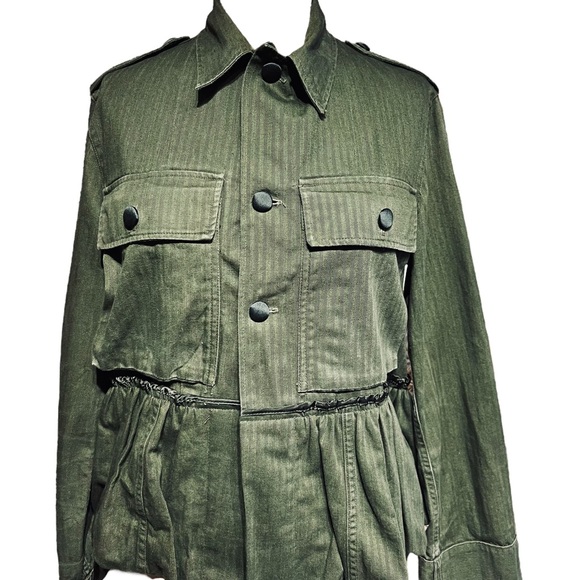 Harvey Faircloth Barneys NY Boho Military Jacket Size Small 100% Cotton - Picture 4 of 15